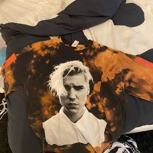 Acid wash Justin Bieber Purpose tour long sleeve.
